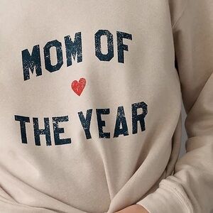 Favorite Daughter Mom of the Year Beige Sweatshirt